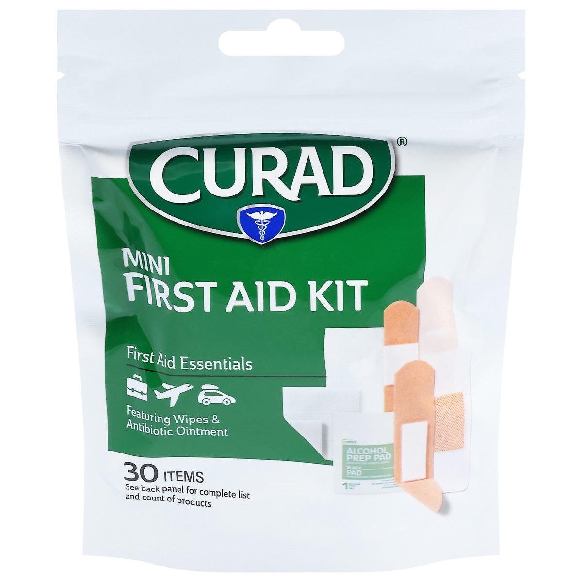 slide 1 of 11, Curad First Aid Kit Mini 30 ea, 30 ct