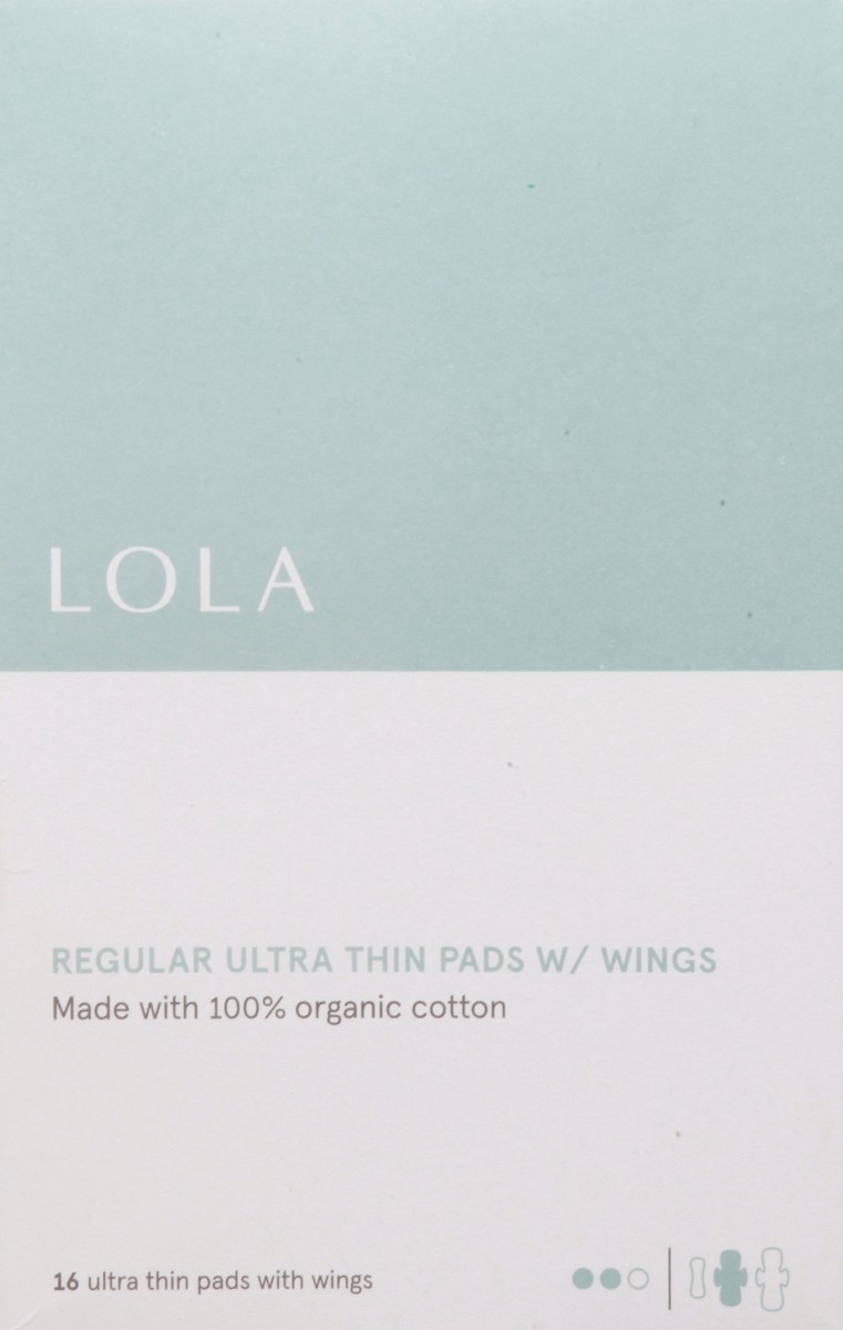 slide 8 of 12, Lola Regular Ultra Thin with Wings Pads 16 ea, 16 ct