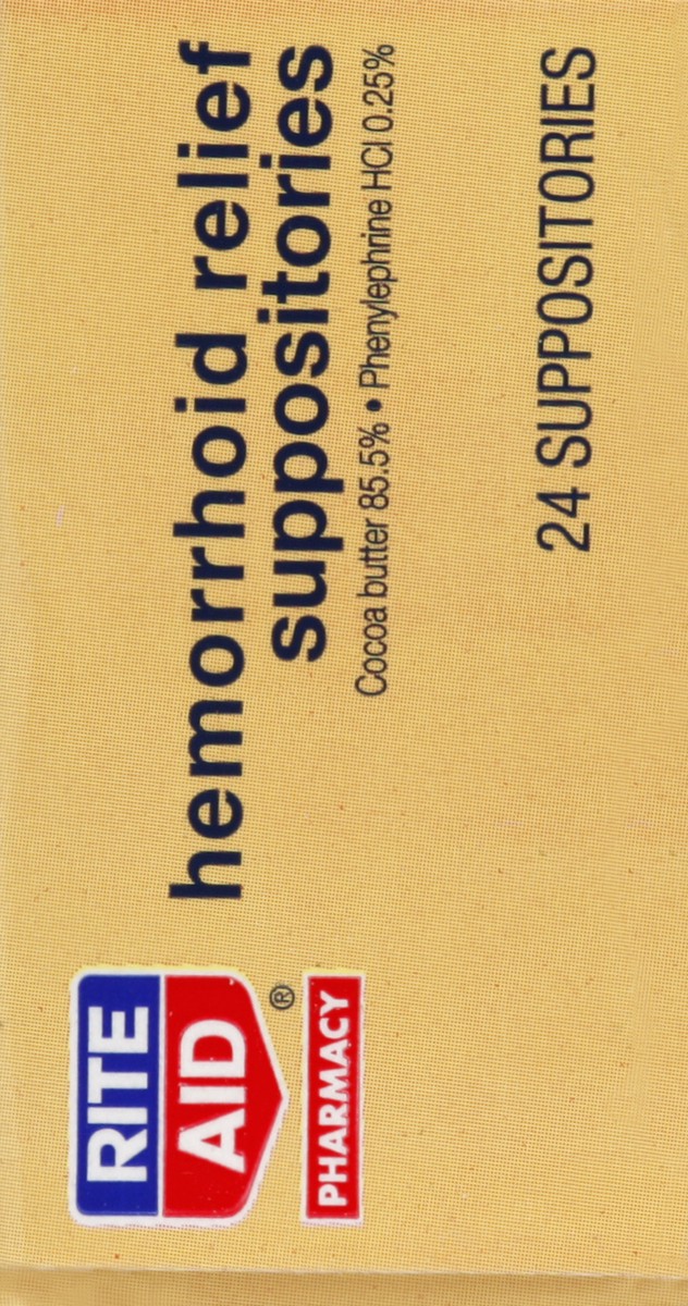 slide 3 of 5, Rite Aid Hemorrhoid Relief Suppositories, 24 ct