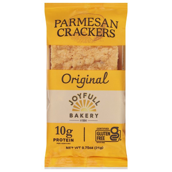 slide 1 of 1, Joyfull Bakery Single Serve Original Parmesan Crackers - .75 OZ, 0.75 oz