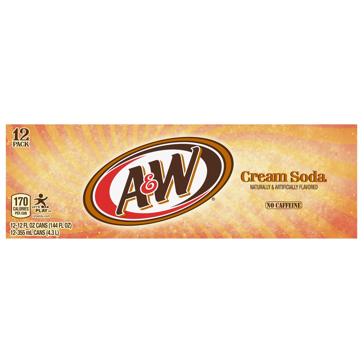 slide 9 of 9, A&W Cream Soda, 12 ct; 12 fl oz