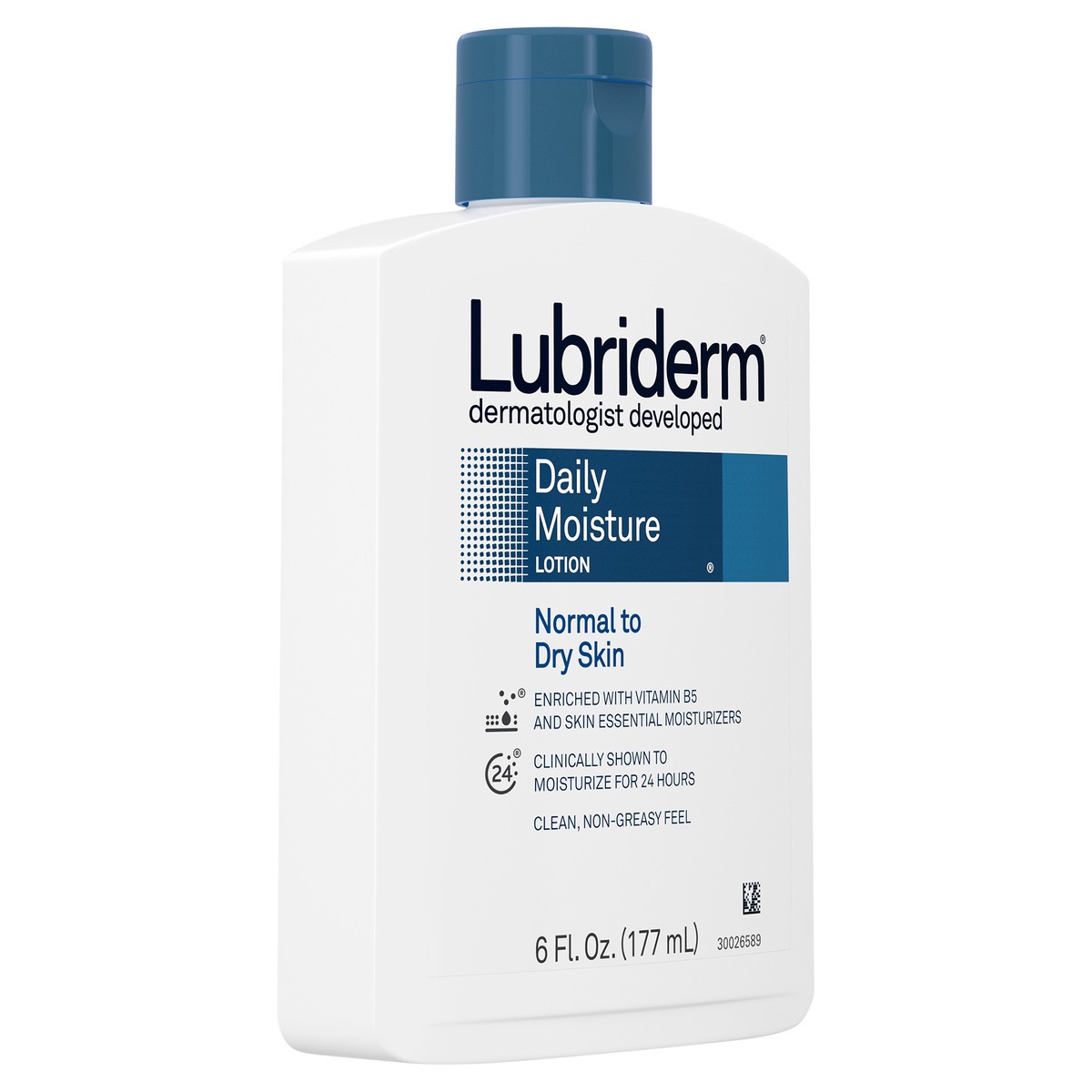 slide 4 of 7, Lubriderm Daily Moisture Hydrating Body and Hand Lotion To Help Moisturize Dry Skin with Pro-Vitamin B5 For Healthy-Looking Skin, Non-Greasy, 6 fl. oz, 6 fl oz