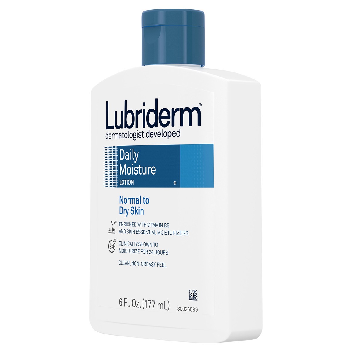 slide 2 of 7, Lubriderm Daily Moisture Hydrating Body and Hand Lotion To Help Moisturize Dry Skin with Pro-Vitamin B5 For Healthy-Looking Skin, Non-Greasy, 6 fl. oz, 6 fl oz