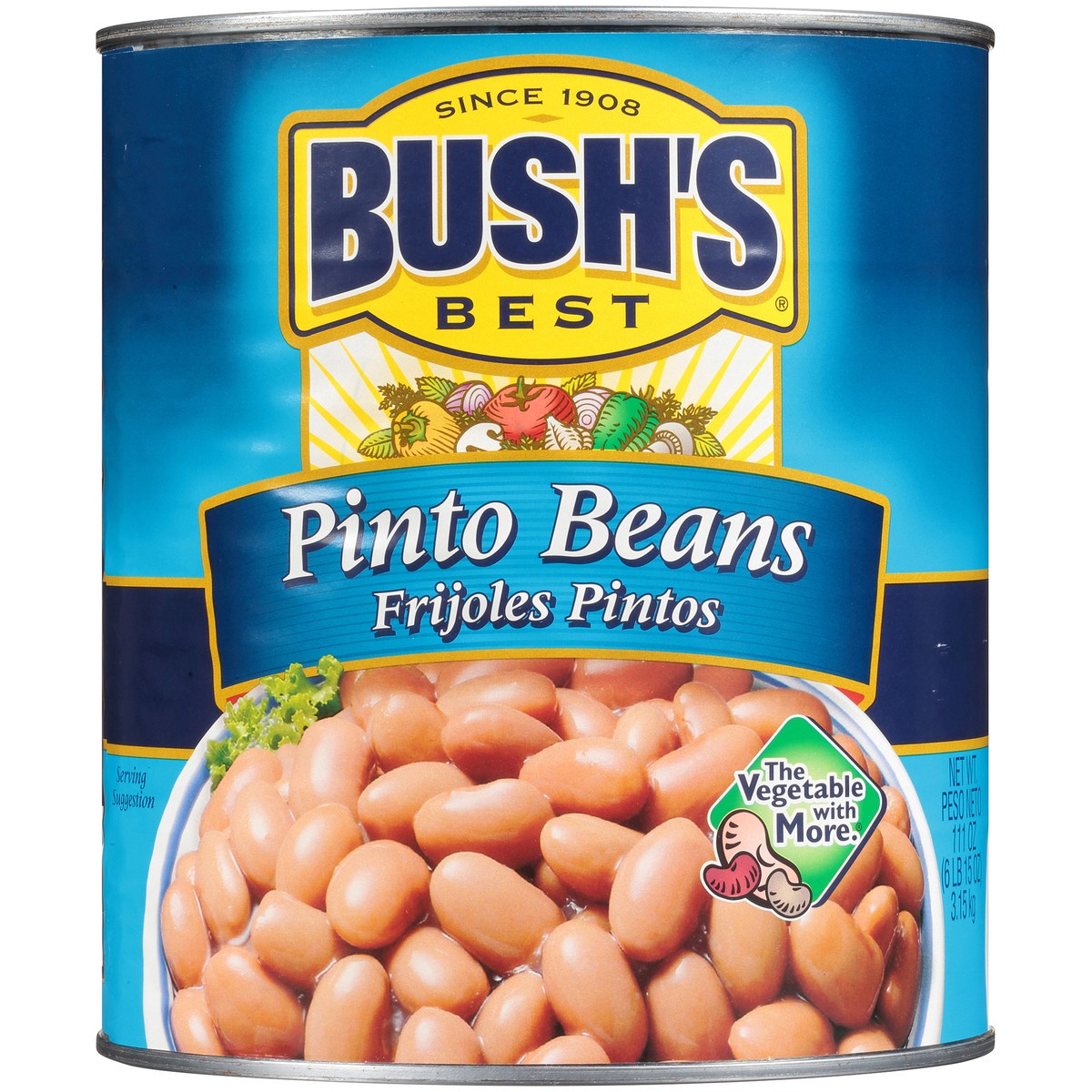 slide 1 of 8, Bush's Best Pinto Beans 111 oz. Can, 111 oz