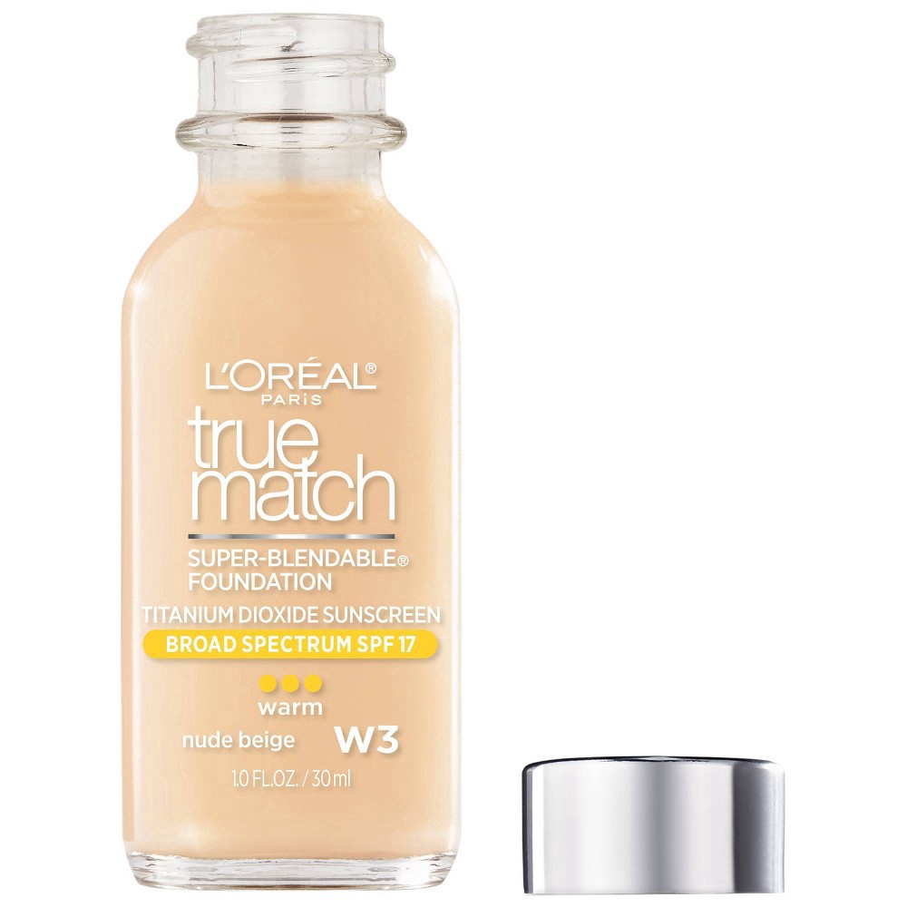 slide 5 of 7, L'Oréal Paris True Match Makeup W3 Nude BeiGe, 1 fl oz