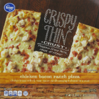 slide 1 of 1, Kroger Crispy Thin Chicken Bacon Ranch Pizza, 21.25 oz