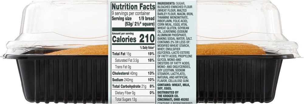 slide 2 of 3, Bakery Fresh Sweet Cornbread Square, 17 oz