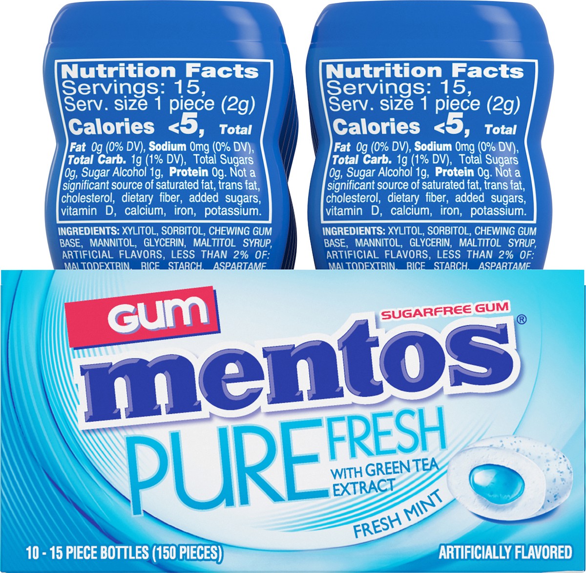 slide 3 of 7, Mentos Pure Fresh Mint Gum, 1 ct