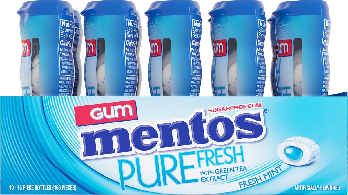 slide 5 of 7, Mentos Pure Fresh Mint Gum, 1 ct