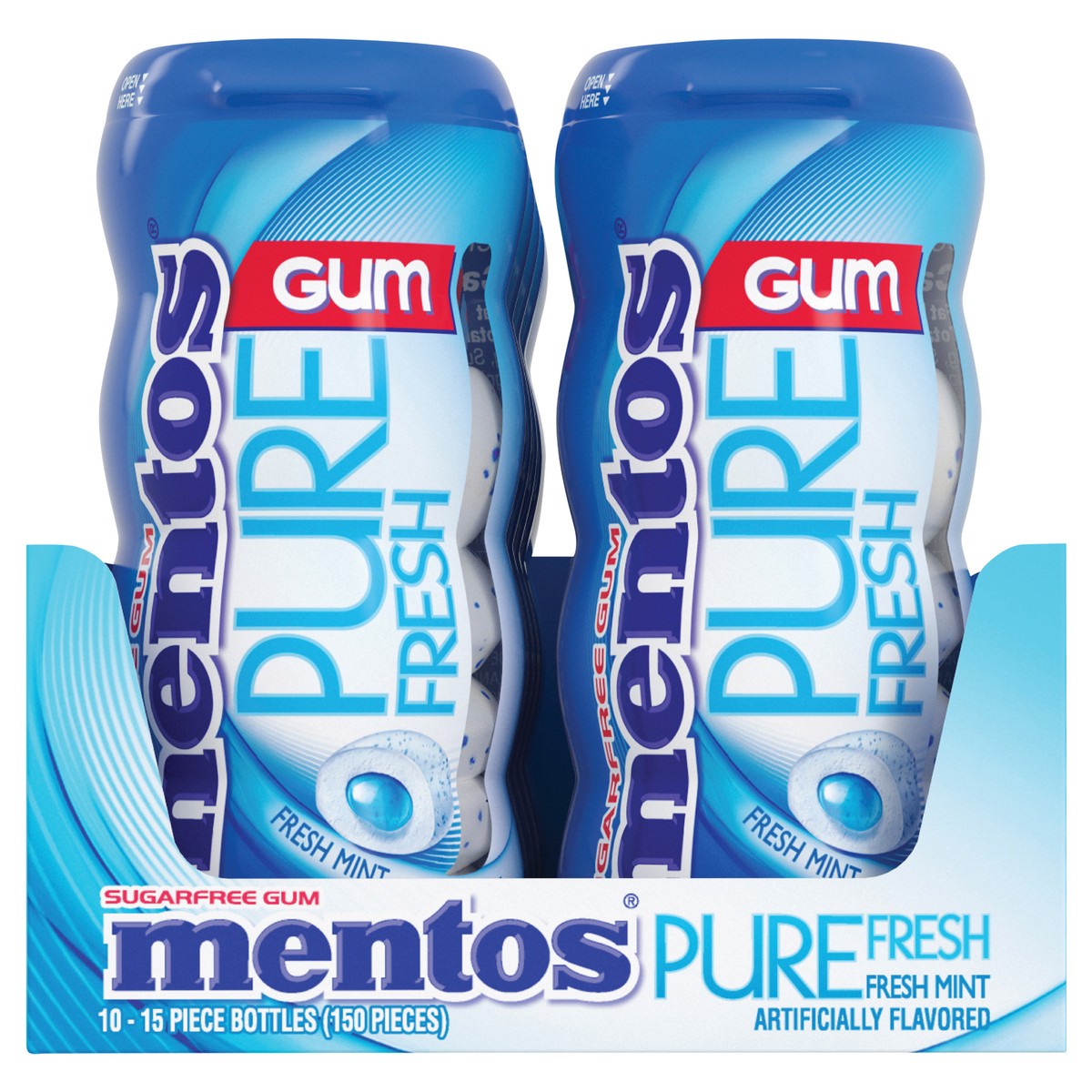 slide 1 of 7, Mentos Pure Fresh Mint Gum, 1 ct