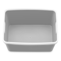 slide 12 of 13, Whitmor Two Tone Rectangle Tote Sm White/Gray, 1 ct