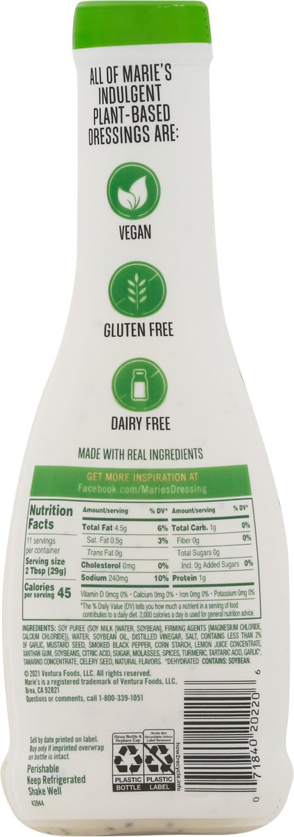 slide 7 of 9, Marie's Plant Based Dressing 11.5 fl oz, 11.5 fl oz