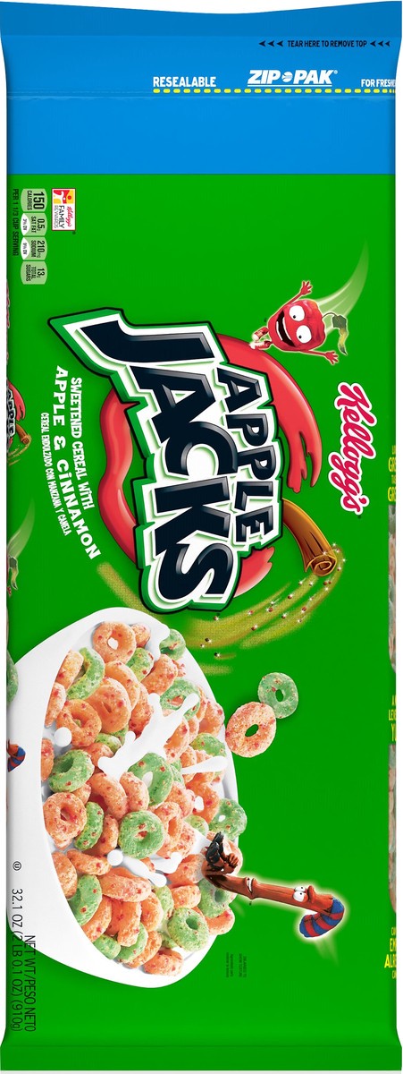 slide 1 of 7, Apple Jacks Sweetened With Apple & Cinnamon Cereal 32.1 oz, 32.1 oz