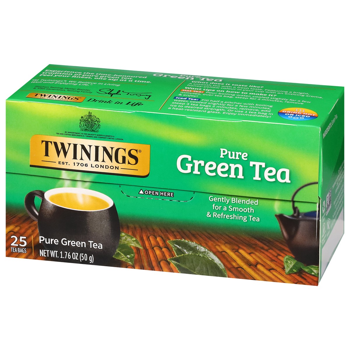 slide 13 of 15, Twinings Tea Bags Pure Green Tea - 25 ct; 1.76 oz, 25 ct