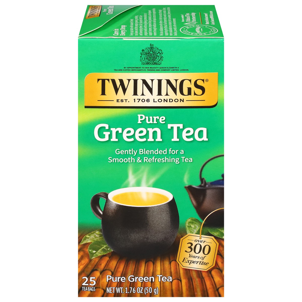 slide 7 of 15, Twinings Tea Bags Pure Green Tea - 25 ct; 1.76 oz, 25 ct