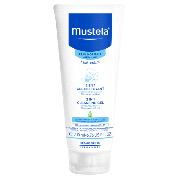 slide 1 of 1, Mustela 2-in-1 Cleansing Gel for Hair and Body, 200 ml