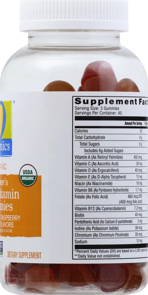 slide 2 of 9, O Organics Women's Multivitamin Gummy, 120 ct
