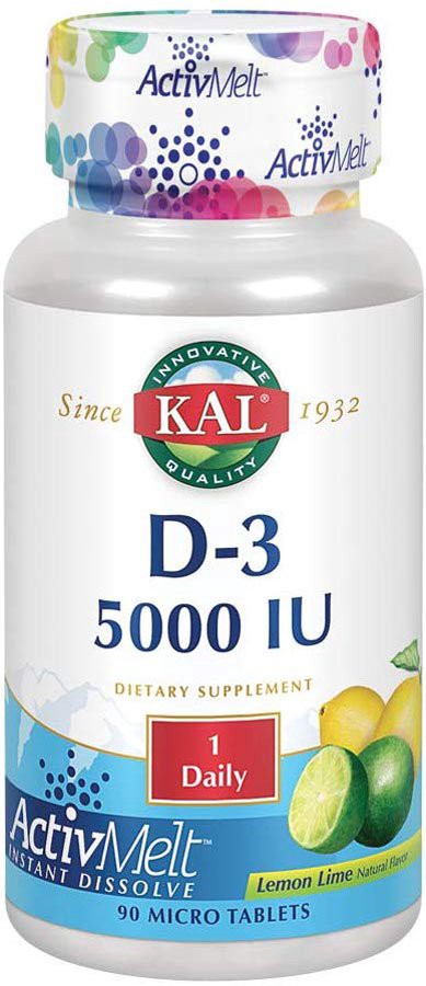 slide 1 of 1, Kal D-3 5000IU ActivMelt 5000IU, 90 ct