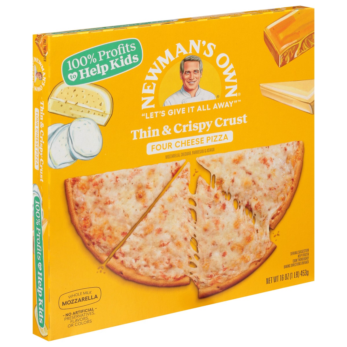 slide 9 of 9, Newman's Own Thin & Crispy Crust Four Cheese Pizza 16 oz, 16 oz