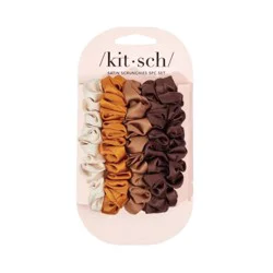 Kitsch Ruched Satin Scrunchies - Sedona, 5 pc