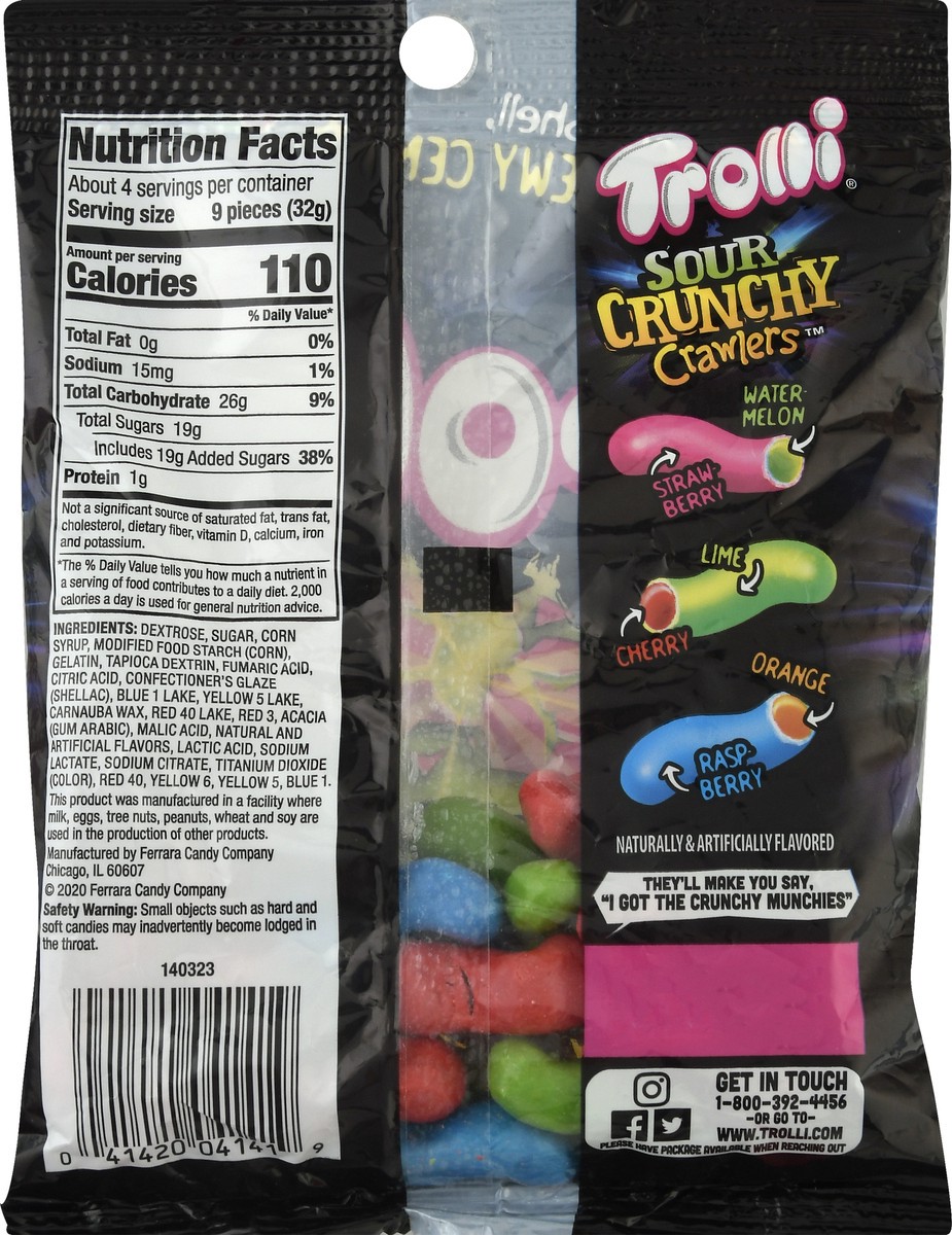 slide 2 of 10, Trolli Sour Crunchy Crawlers Gummi Candy 4.25 oz, 4.25 oz