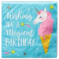 Party Creations Unicorn Galaxy 2-Ply Napkins, 16 Each