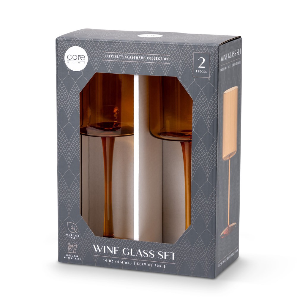 slide 2 of 3, Core™ Home Wine Glass - Amber, 2 ct