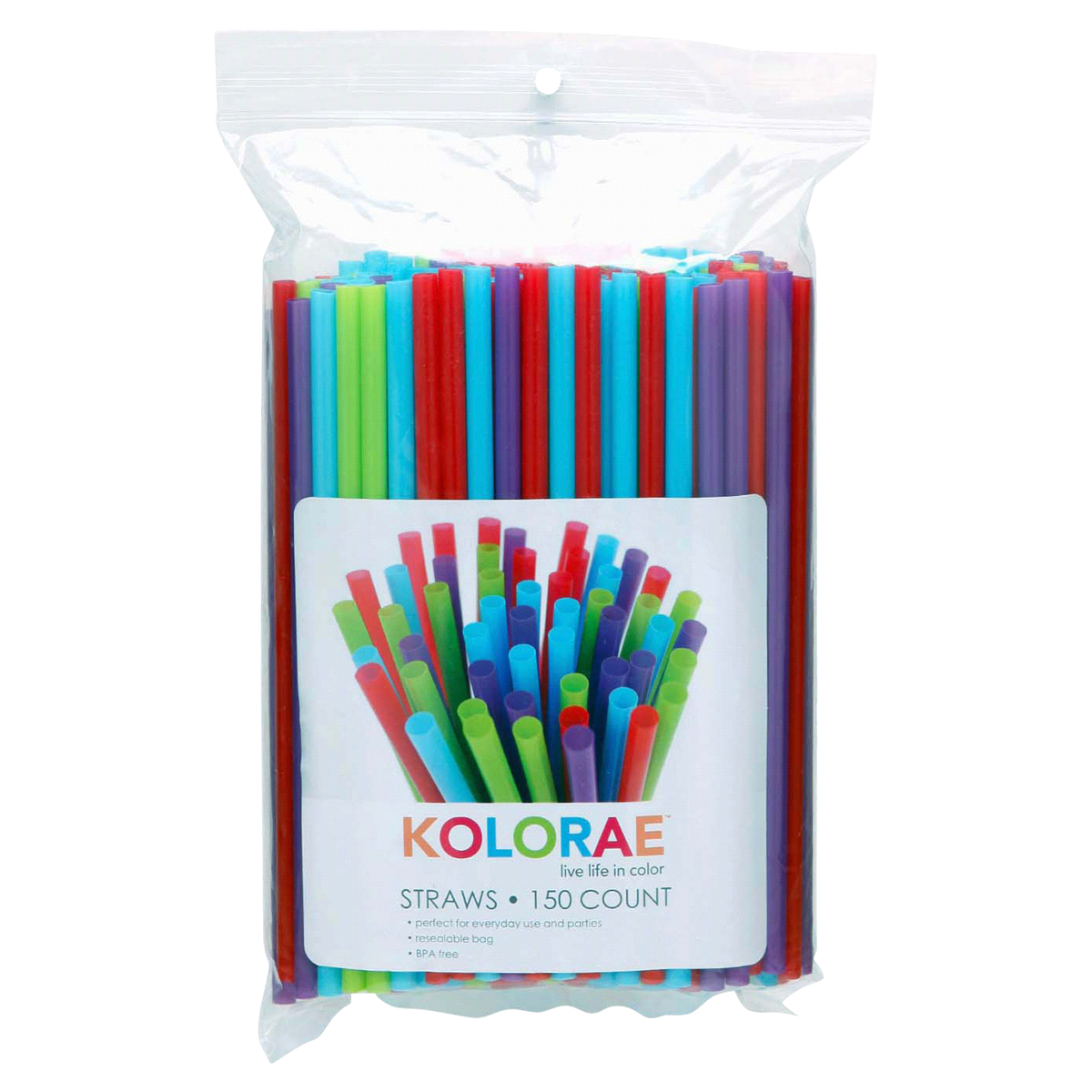 slide 1 of 5, Kolorae Straws, 150 ct