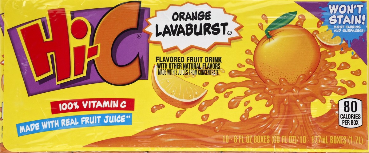 slide 2 of 4, Hi-C Orange Lavaburst - 10 ct; 6 fl oz, 10 ct; 6 fl oz