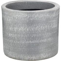 Blue Orange Pottery Medium Clay Cylinder Planter - Dark Gray