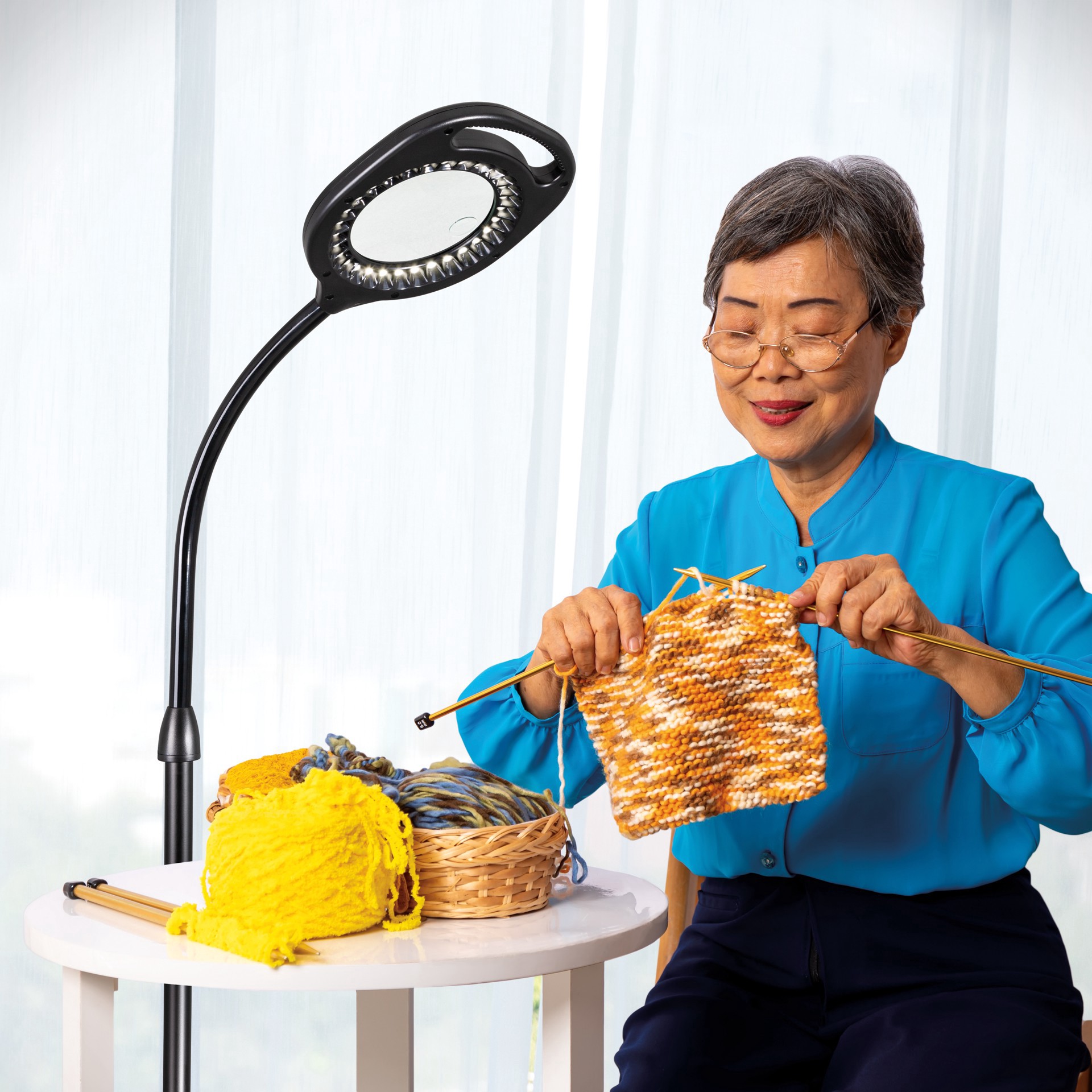 slide 4 of 8, Ott Lite Ottlite 2-In-1 Led Magnifier Floor And Table Light, cri