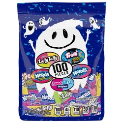 Ghost Goodies Halloween Candy Mixed Bag - SweeTARTS, Nerds, Trolli, Laffy Taffy, 100 count