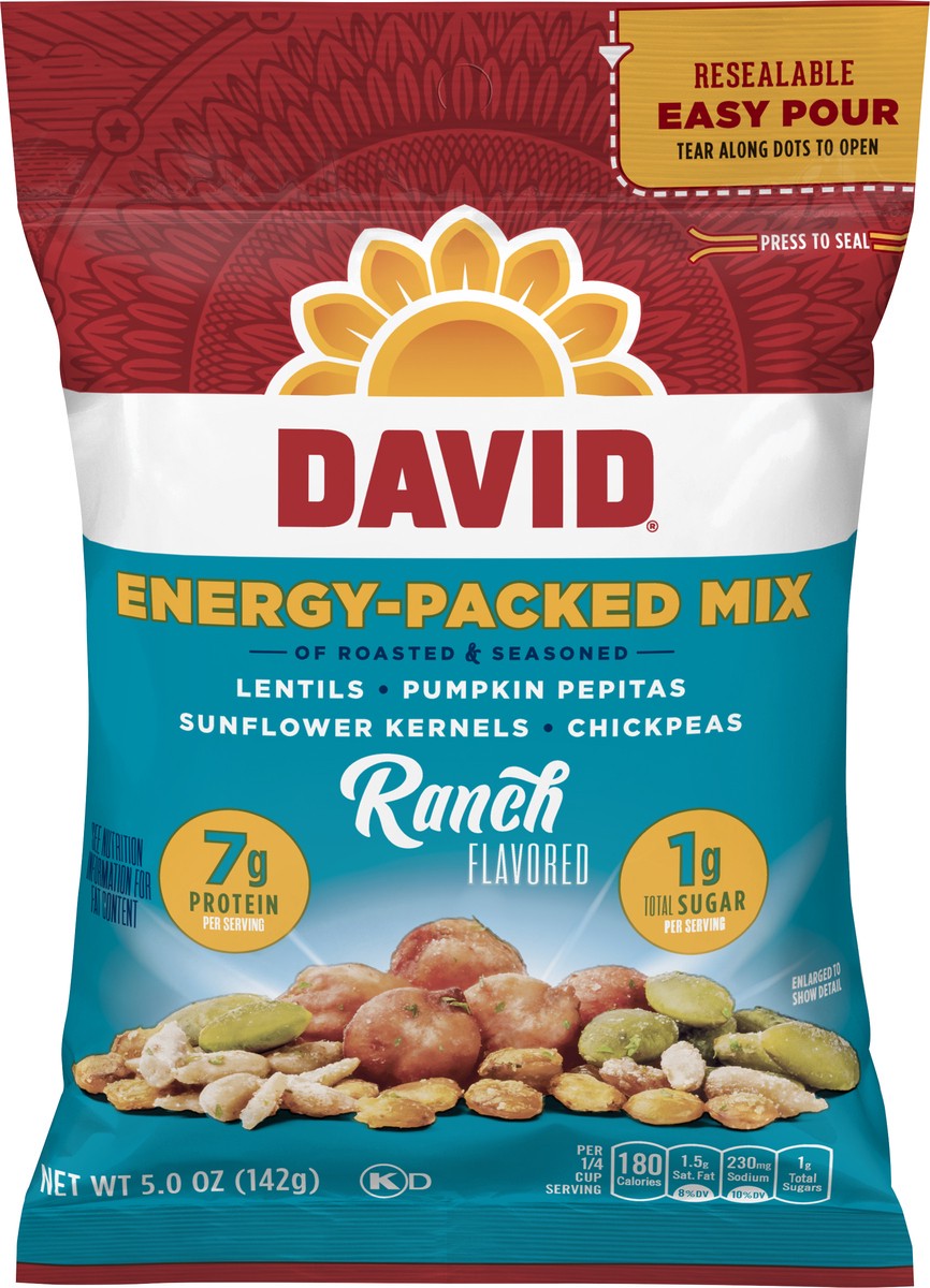 slide 4 of 6, DAVID Ranch Flavored Energy-Packed Mix 5.0 oz, 5 oz
