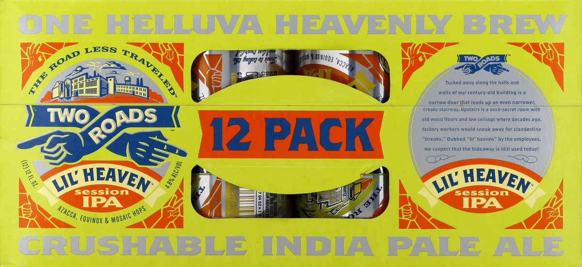 slide 3 of 6, Two Roads Beer, Session IPA, Lil' Heaven, 12 ct; 12 oz