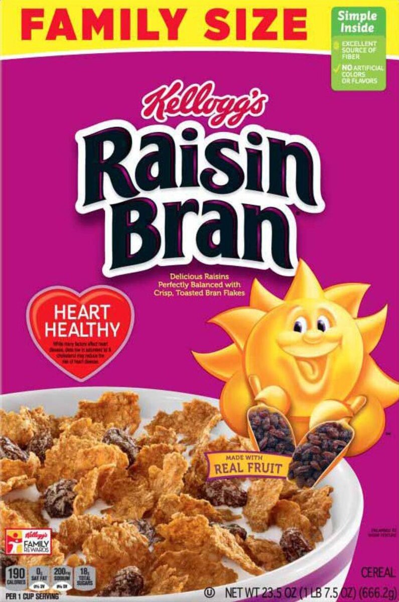 slide 8 of 9, Raisin Bran Breakfast Cereal, 23.5 oz