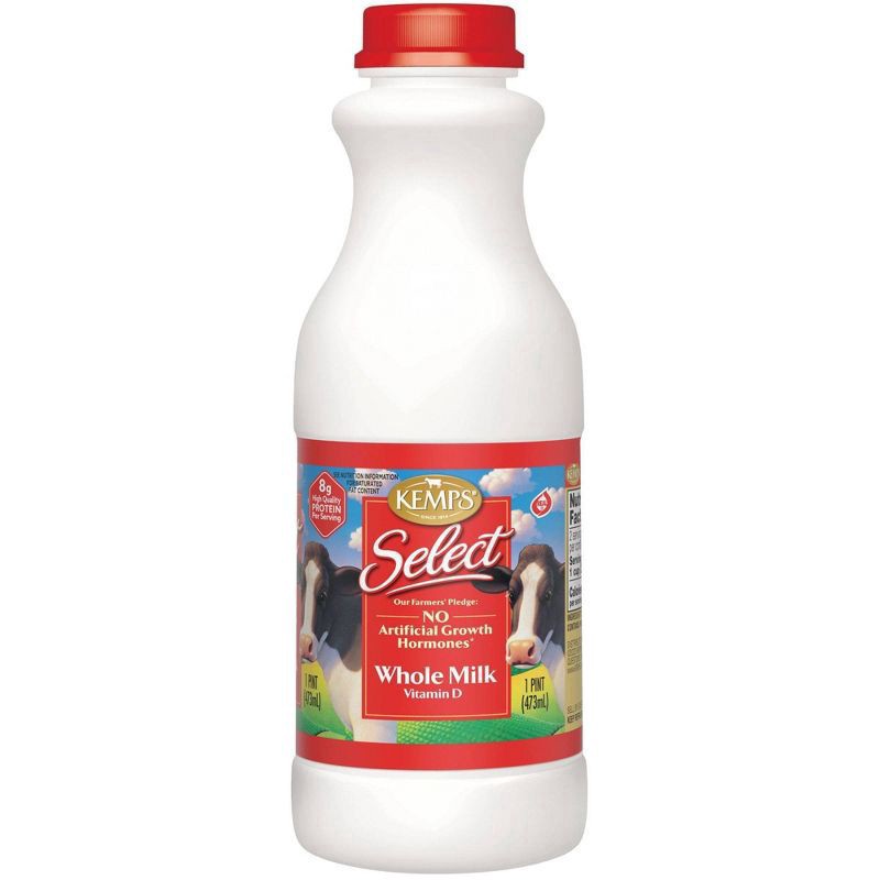 slide 1 of 6, Kemps Select Whole Milk - 16 fl oz, 16 fl oz