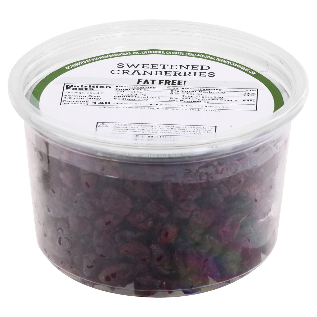 slide 8 of 13, DSD Merchandisers Sweetened Cranberries - 11 oz, per lb