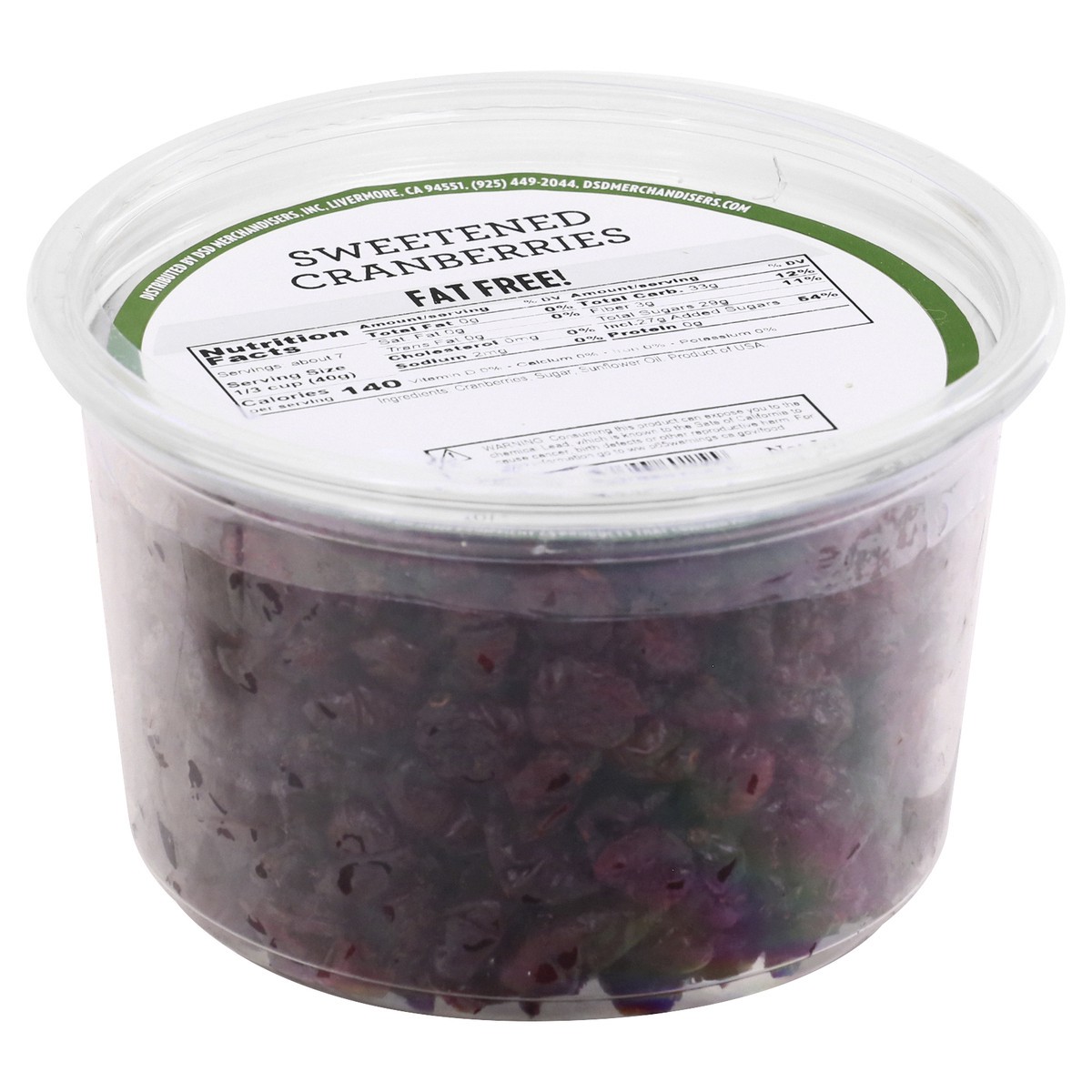 slide 7 of 13, DSD Merchandisers Sweetened Cranberries - 11 oz, per lb