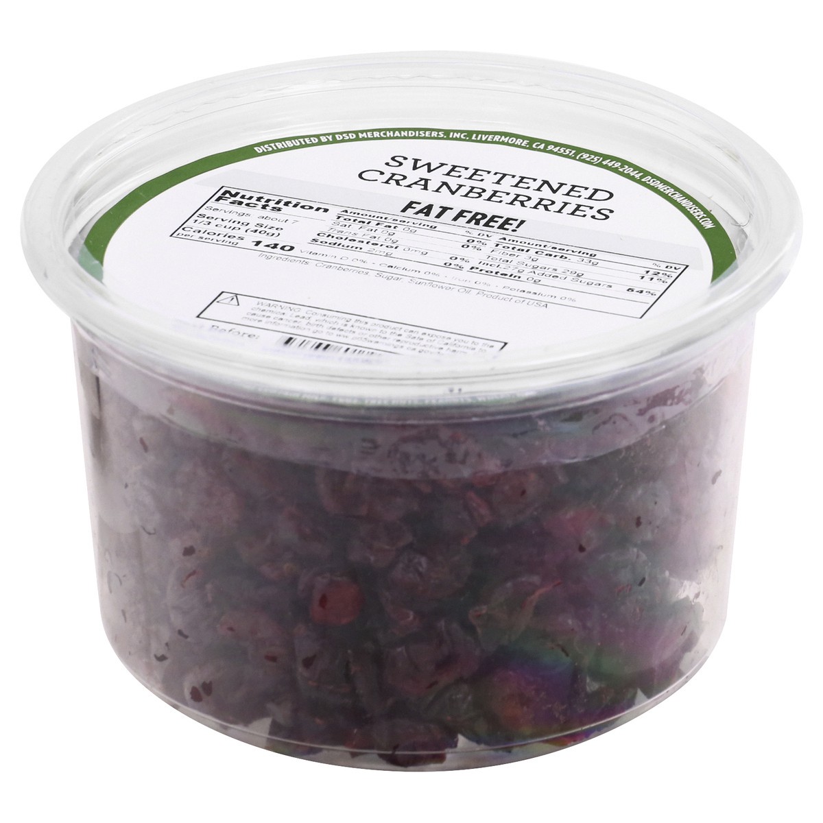 slide 3 of 13, DSD Merchandisers Sweetened Cranberries - 11 oz, per lb