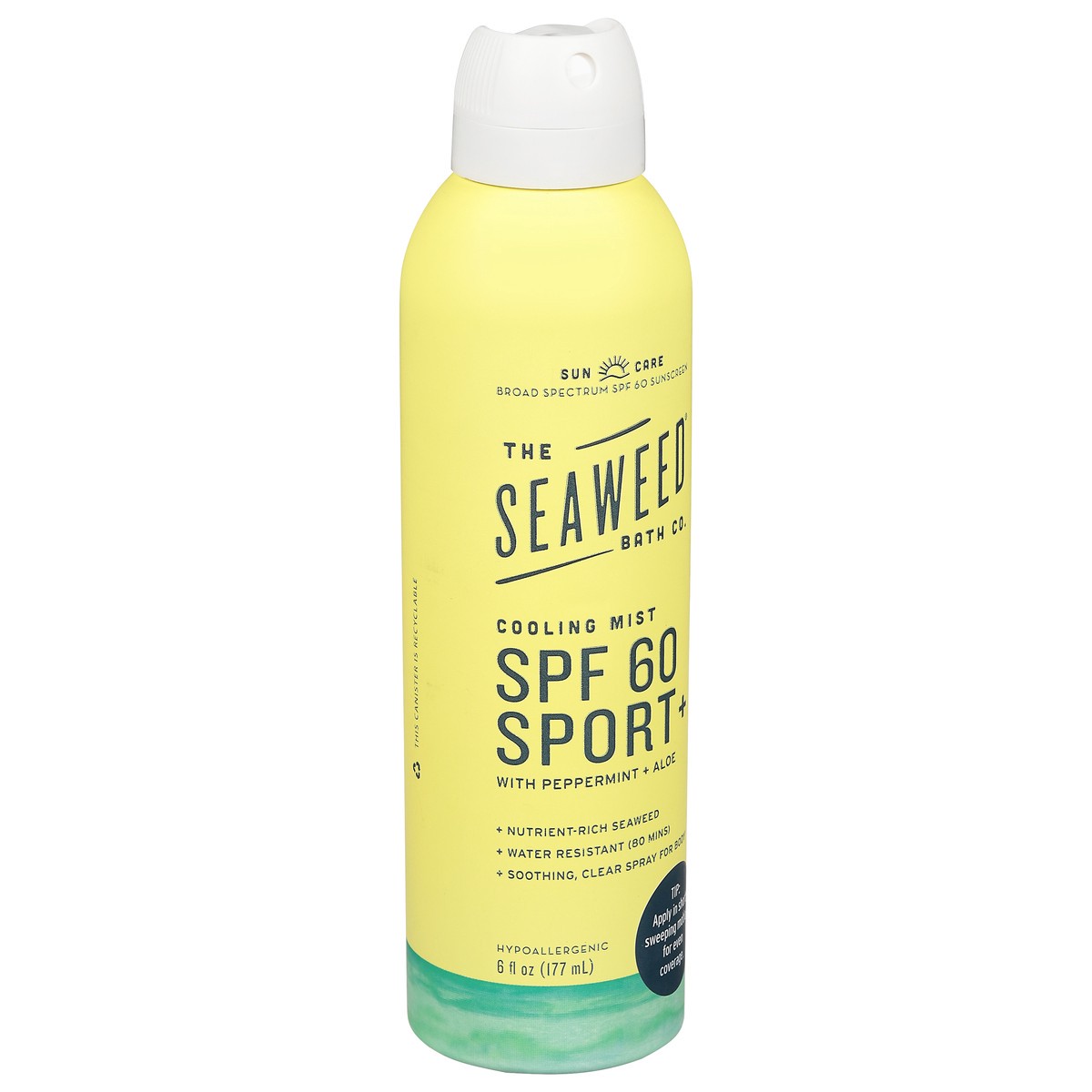 slide 8 of 9, The Seaweed Bath Co. Seaweed Bath Co. Cooling Mist Sport & Spray Spf 60 Sunscreen, 6 oz