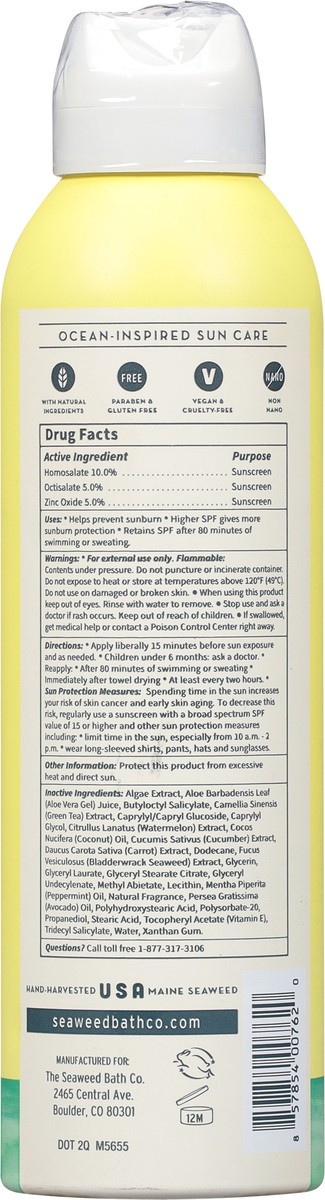 slide 4 of 9, The Seaweed Bath Co. Seaweed Bath Co. Cooling Mist Sport & Spray Spf 60 Sunscreen, 6 oz