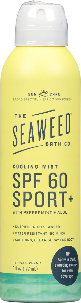 slide 9 of 9, The Seaweed Bath Co. Seaweed Bath Co. Cooling Mist Sport & Spray Spf 60 Sunscreen, 6 oz