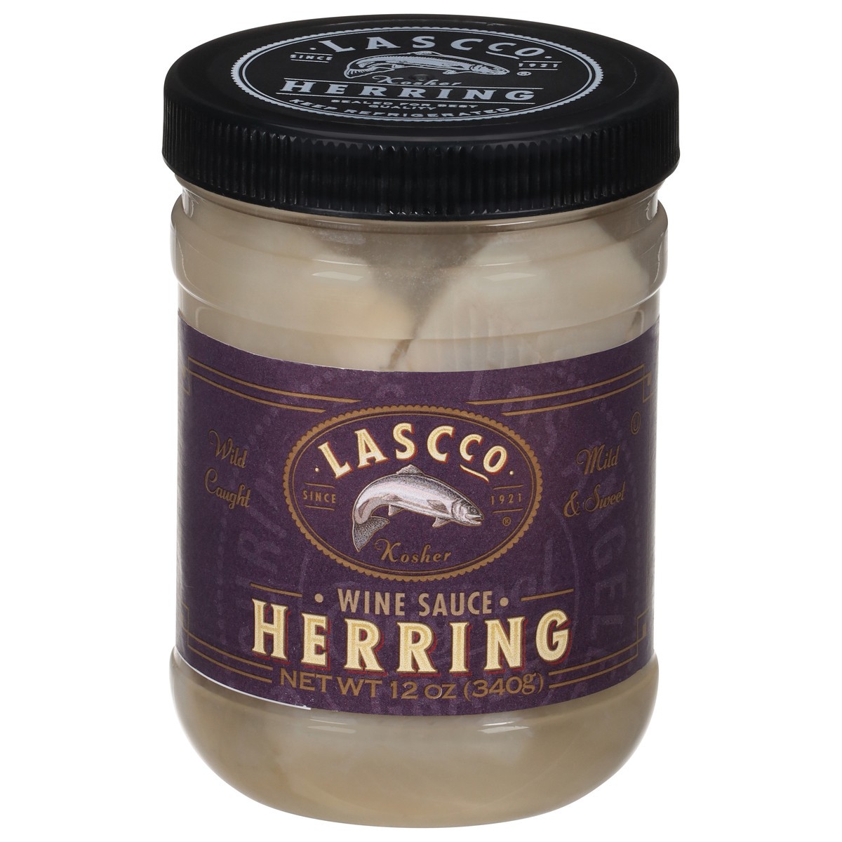 slide 1 of 14, LASCco Wine Sauce Herring 12 oz, 12 oz