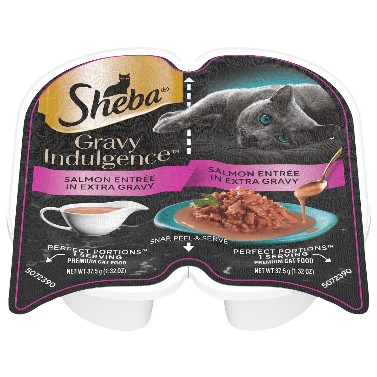 slide 16 of 16, Sheba Gravy Indulgence Premium Salmon Entree in Extra Gravy Cat Food 2 - 1.32 oz Packs, 2 ct