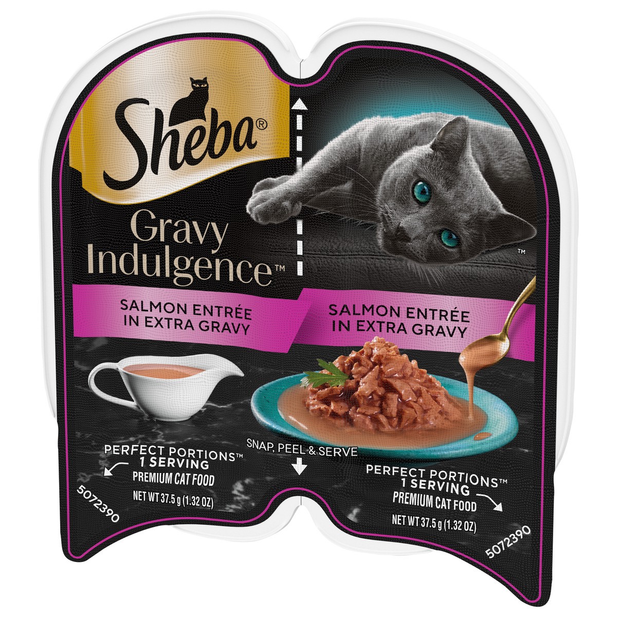slide 5 of 16, Sheba Gravy Indulgence Premium Salmon Entree in Extra Gravy Cat Food 2 - 1.32 oz Packs, 2 ct