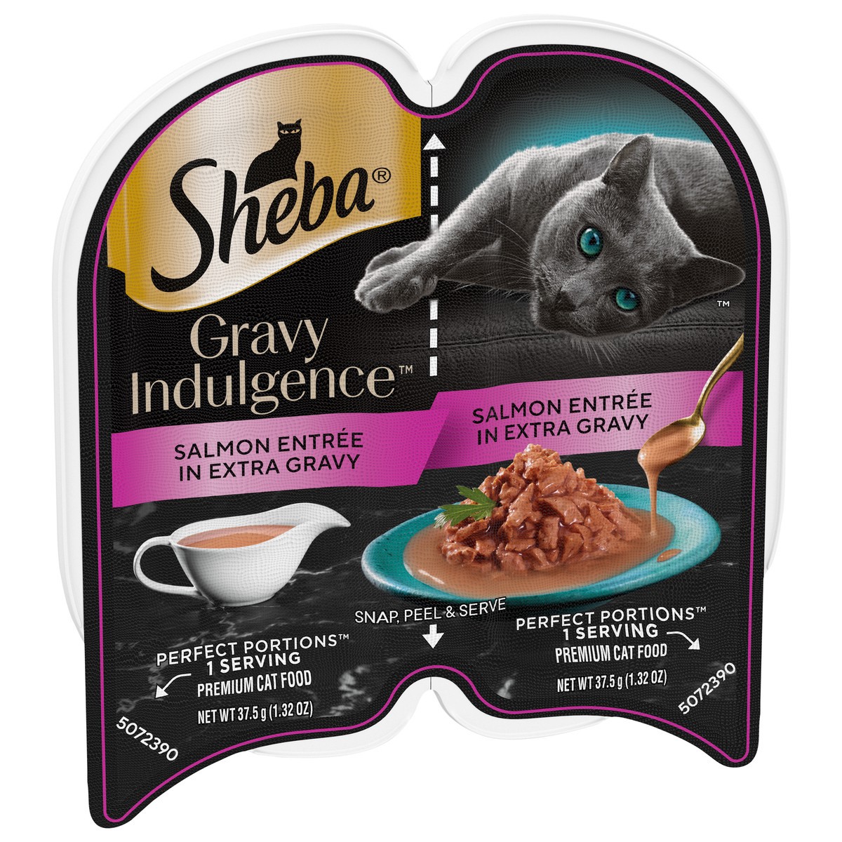 slide 10 of 16, Sheba Gravy Indulgence Premium Salmon Entree in Extra Gravy Cat Food 2 - 1.32 oz Packs, 2 ct