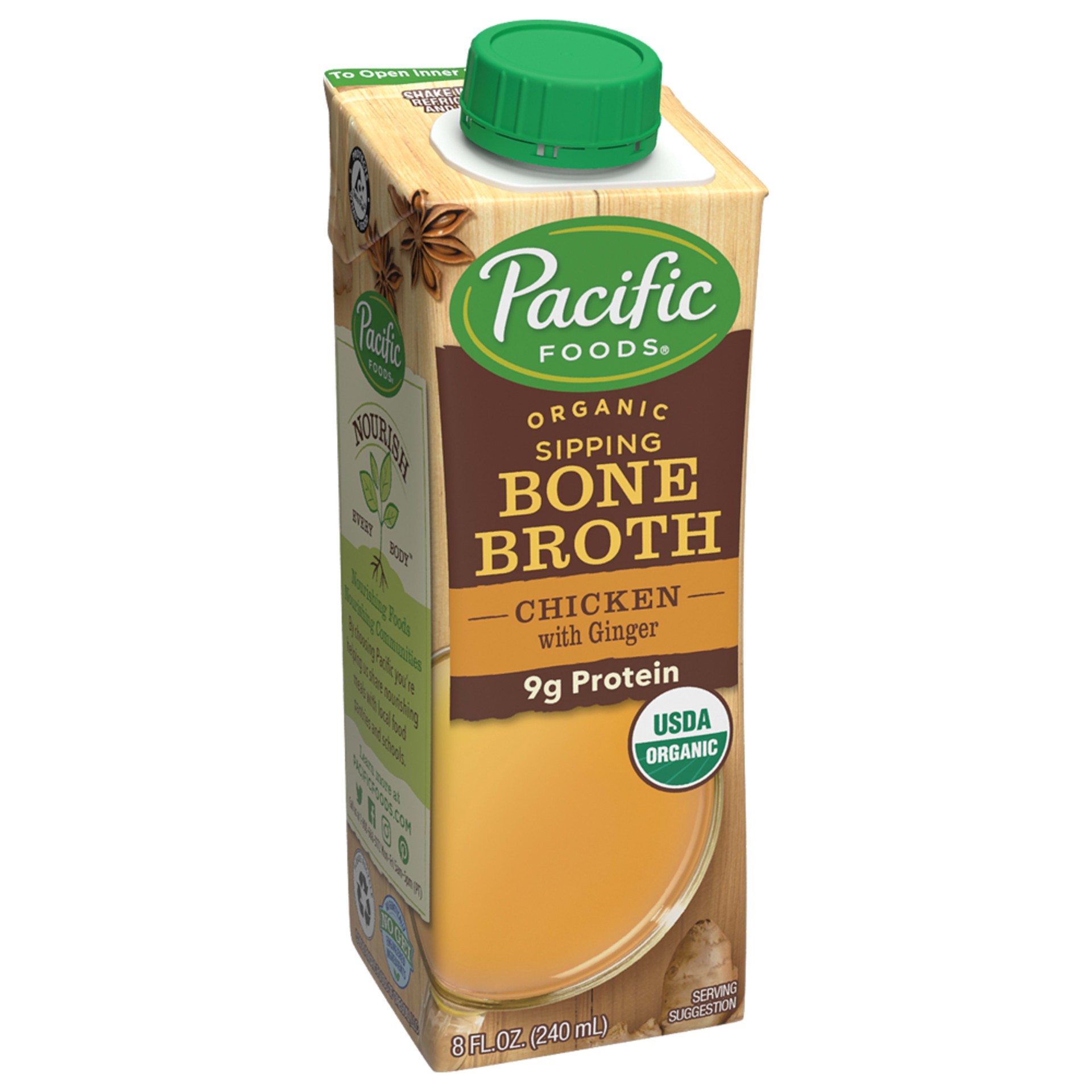 slide 1 of 5, Pacific Foods Ginger Chicken Broth Organic, 8 fl oz