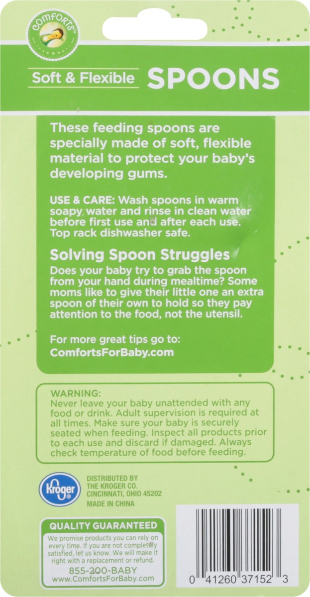 slide 5 of 9, Comforts 6+ Months Soft & Flexible Spoons 6 ea, 6 ct