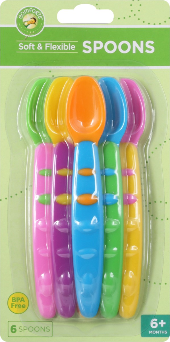 slide 7 of 9, Comforts 6+ Months Soft & Flexible Spoons 6 ea, 6 ct