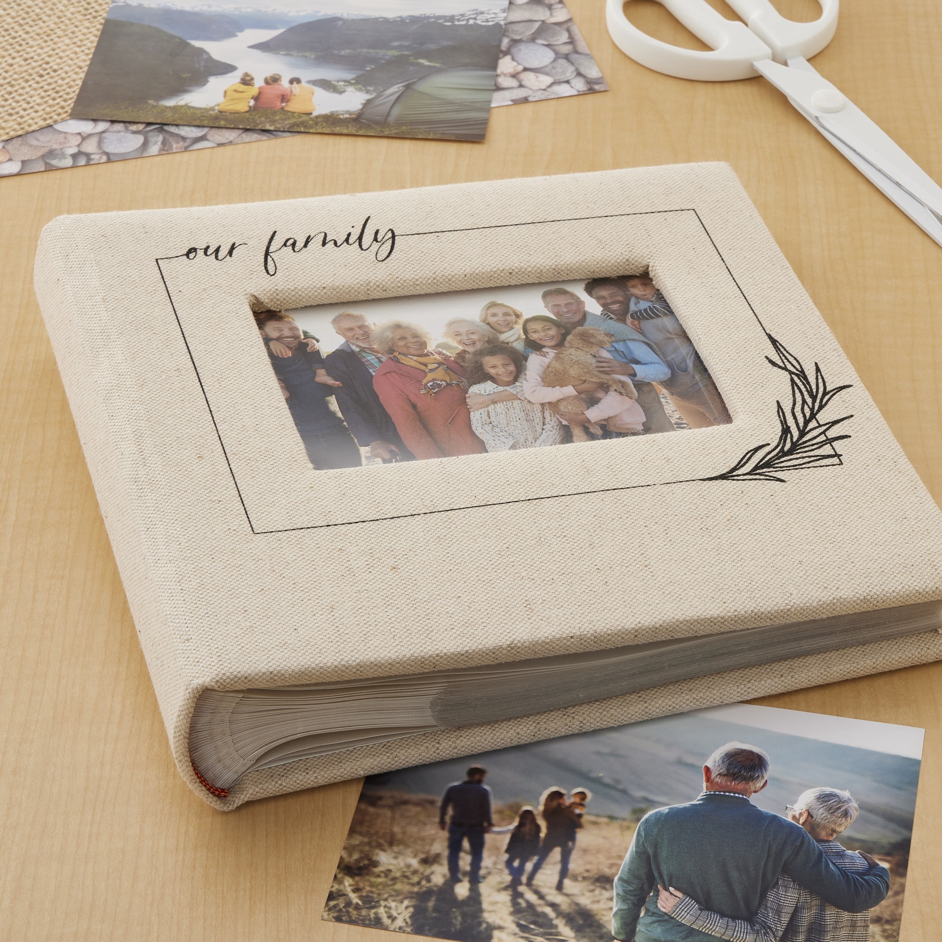 slide 3 of 3, Oat Our Family 2-Up Photo Album By Recollections, 9 in x 8.75 in